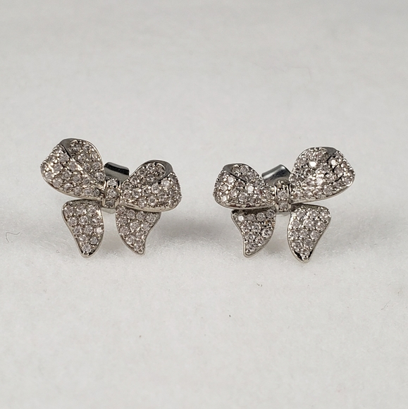 Pave Bow Studs